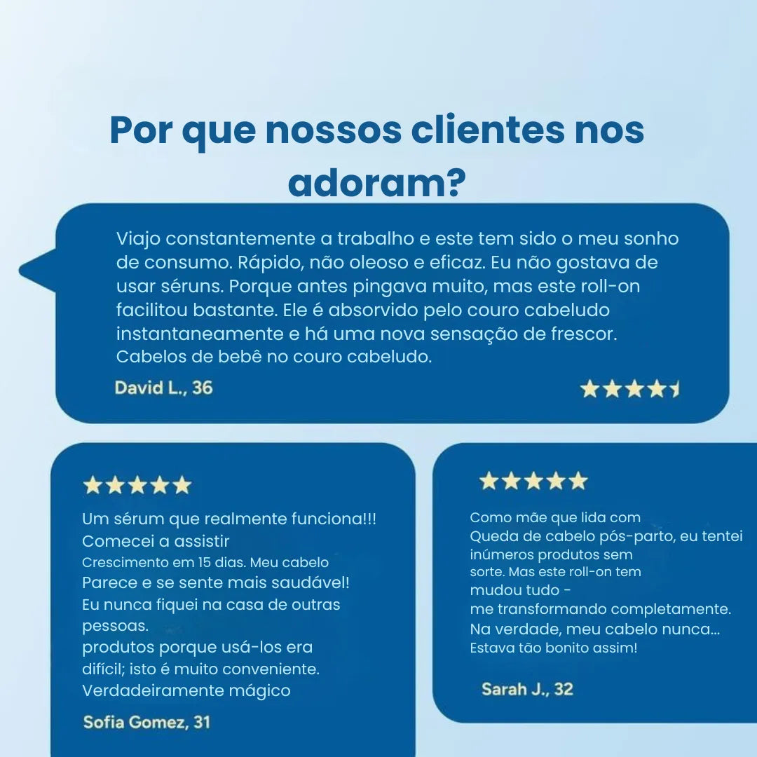 Daynava™ Roll-On para o Crescimento do Cabelo