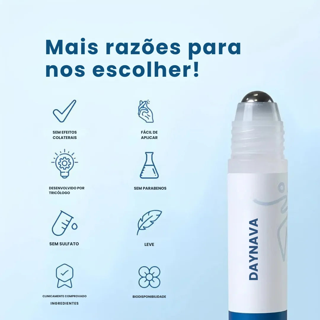 Daynava™ Roll-On para o Crescimento do Cabelo